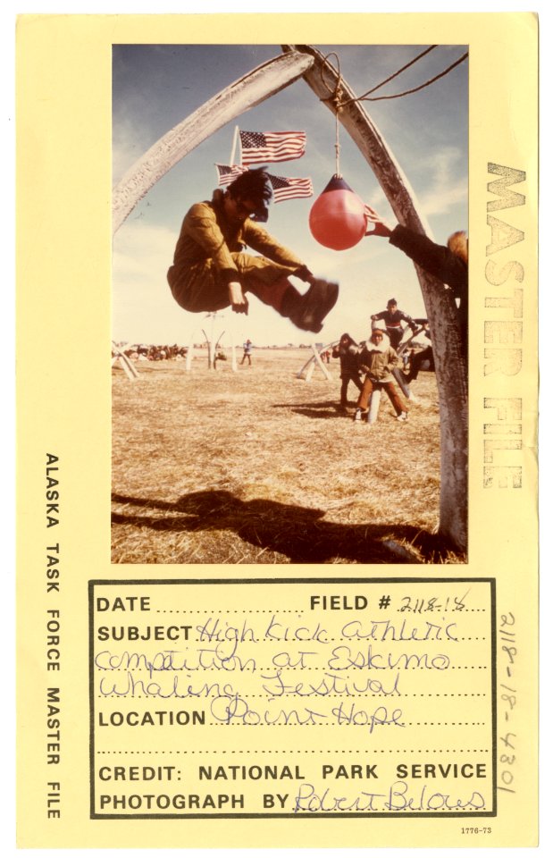 High kick athletic competition at Eskimo Whaling Festival (33421593071)