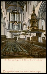 Het Ruim met Orgel in de Nieuwe Kerk, Dam 12. Uitgave Dr. Trenkler Co. Leipzig, Afb PBKD00389000005