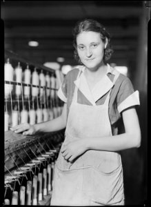 High Point, North Carolina - Textiles. Pickett Yarn Mill. Spinner personality - woman picture - NARA - 518517 photo