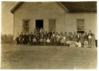 High Shoals (N.C.) School. This is average attendance. Enrollment is 80. Only one other school in town and about 15 attend that. See photo 279 (St. John's Mission School) Population of town LOC nclc.01373