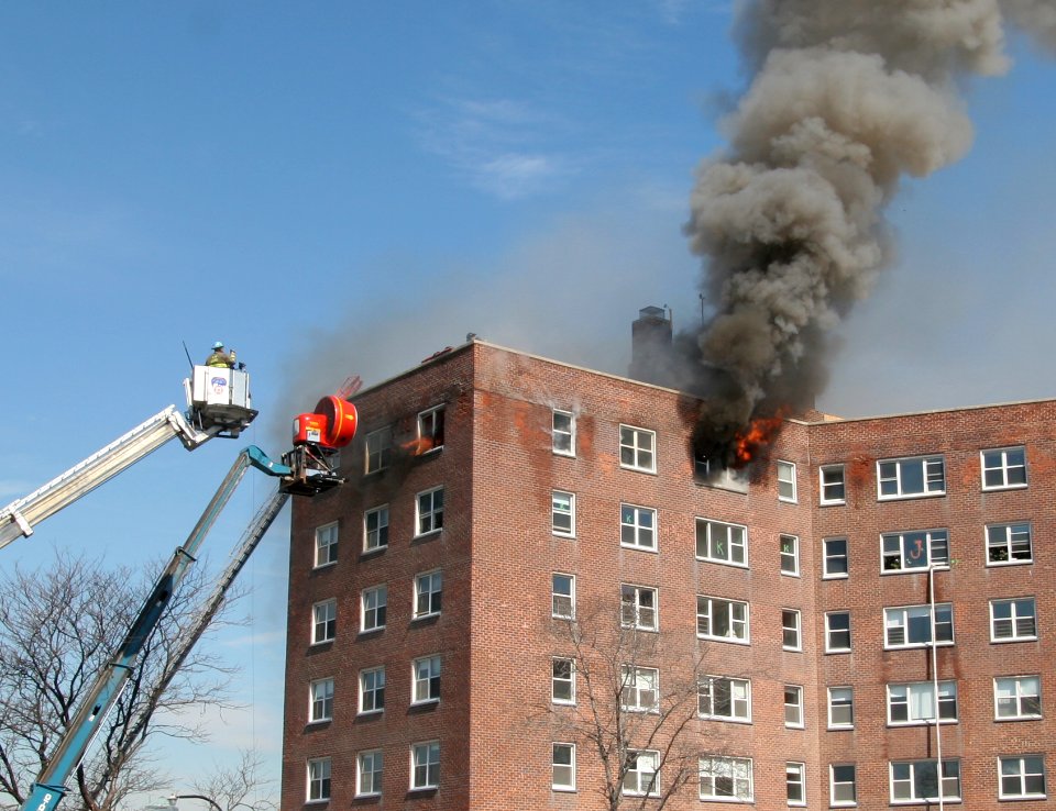 High-Rise Fire Test; Positive Pressure Ventilation Fans (5887634583) (cropped)