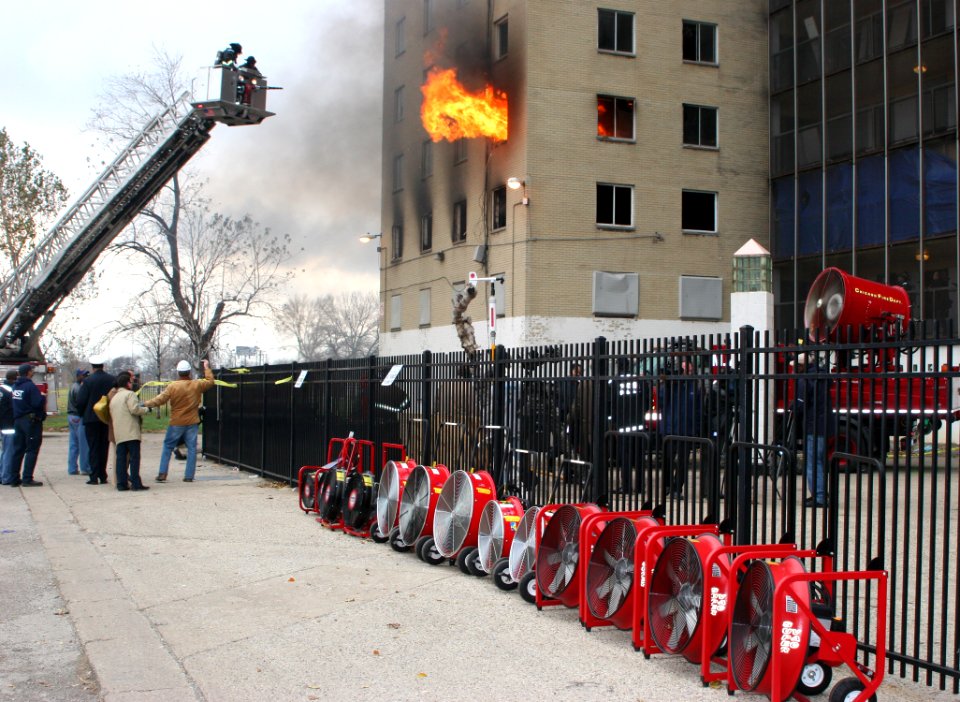 High-Rise Fire Test; Positive Pressure Ventilation Fans (5887635011)
