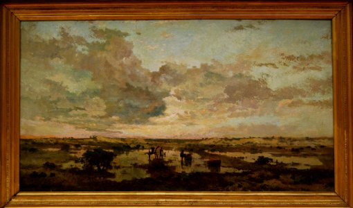 Heymans - Ondergaande zon op de heide