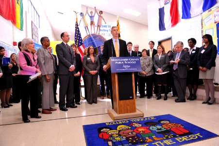 HHS Secretary Sebelius joins U.S. Dept. of Education Secretary Arne Duncan at Rolling Terrace Elementary School in Montgomery County, MD (11)