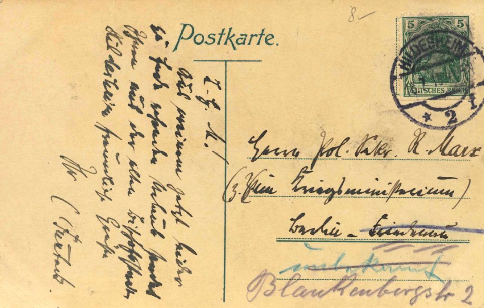 Hildesheim, Niedersachsen - Alte Häuser (back) (Zeno Ansichtskarten)