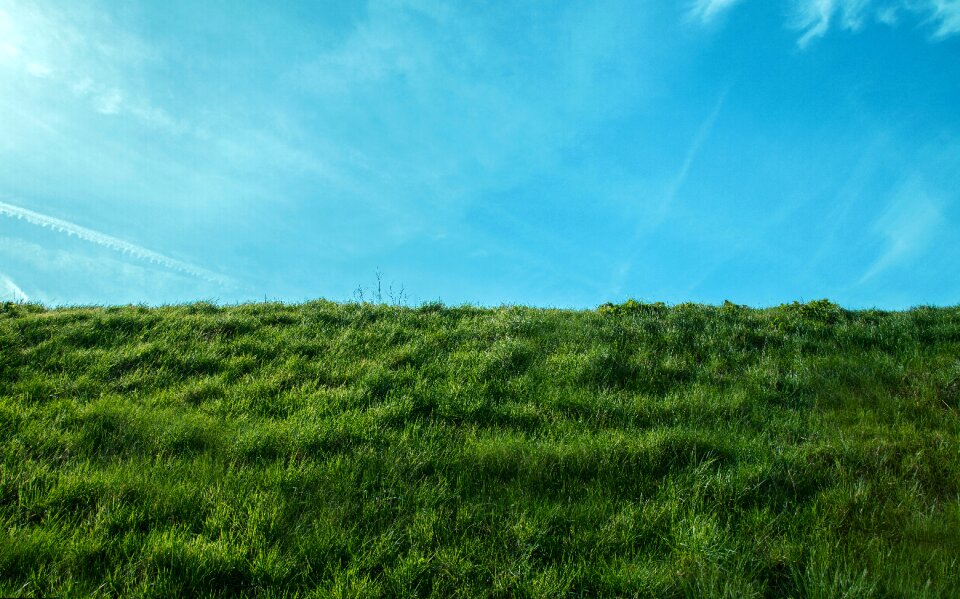 Green cloud blue sky