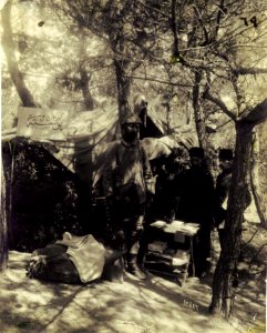 Hidden tent of field post office in Gallipoli