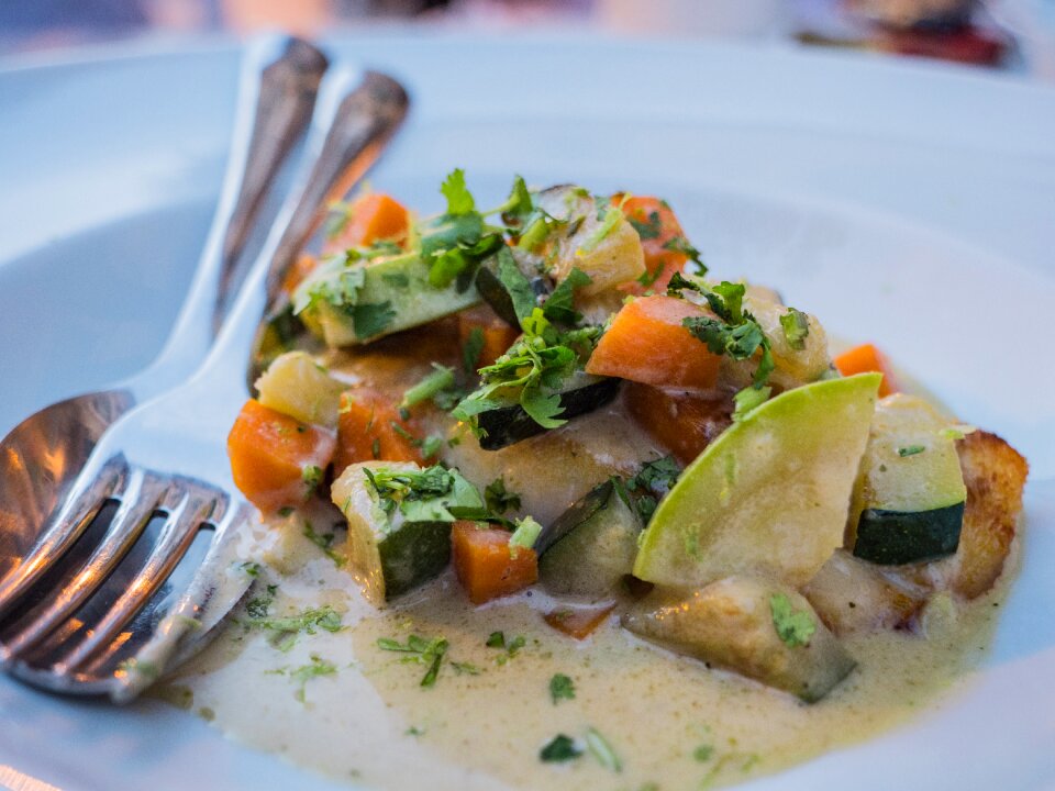 Fish green curry ginger