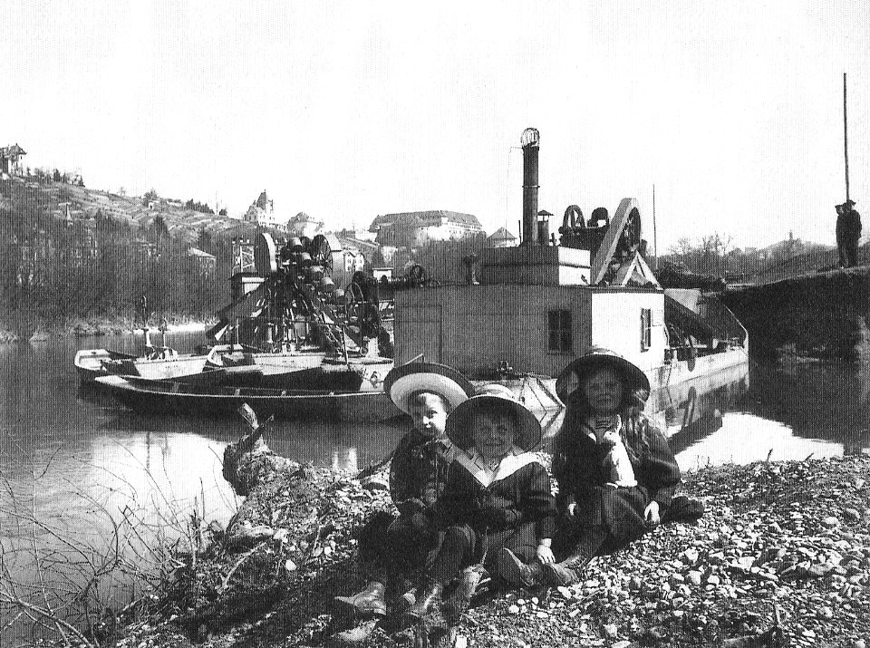 Hildebrandt - Städtischer Bagger auf dem Neckar ca.1913 (TSiW063)