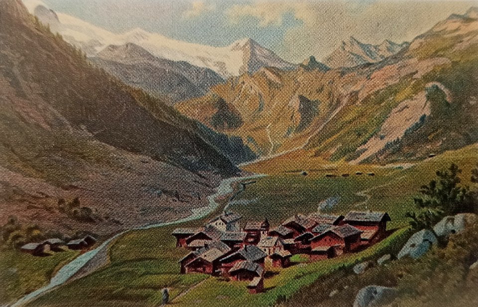 Hintertux Chromolithographie 1880