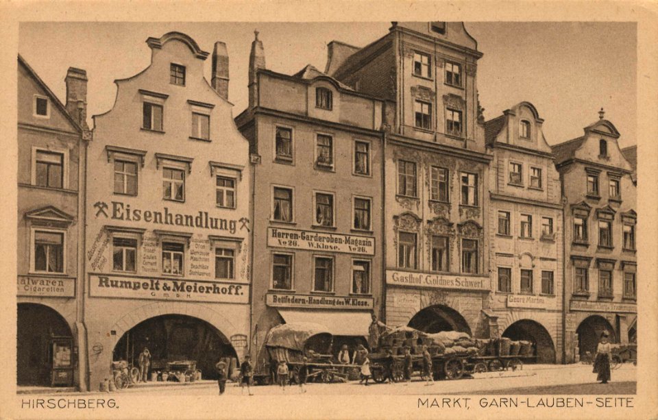 Hirschberg, Schlesien - Marktplatz (2) (Zeno Ansichtskarten)