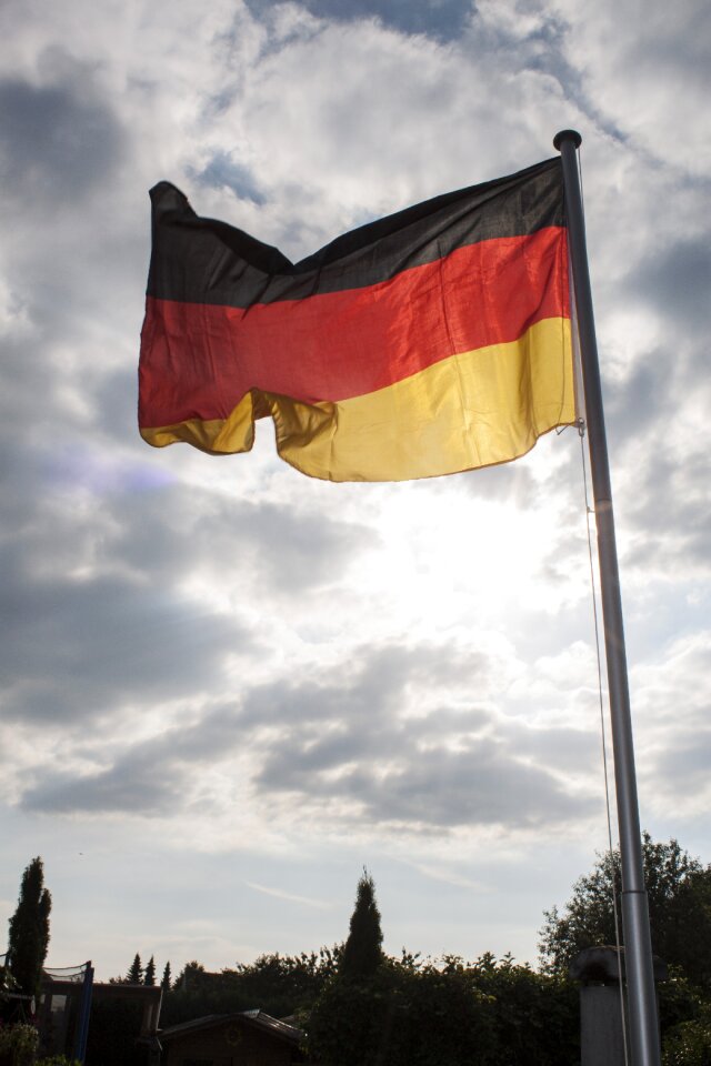 Wind cloud germany flag photo