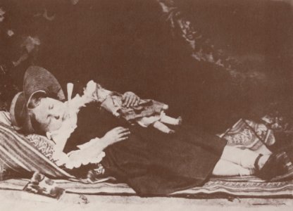 Hill und Adamson - Elizabeth Logen schlafend (Zeno Fotografie)