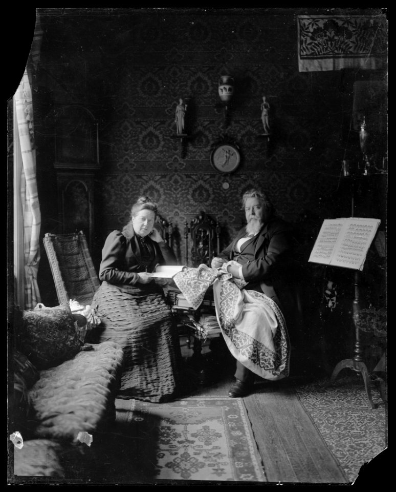 Hilma och Carl Fredrik Lunkan Lundqvist, porträtt - SMV - NL085