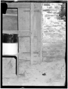 Historic American Buildings Survey L. C. Durette, Photographer September 1936 HINGES IN BASEMENT - Gilman Garrison, Water and Clifford Streets, Exeter, Rockingham County, NH HABS NH,8-EX,2-26