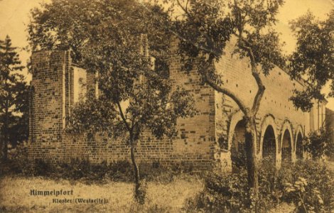 Himmelpfort, Brandenburg - Kloster, Westfassade der Kirchenruine (Zeno Ansichtskarten)