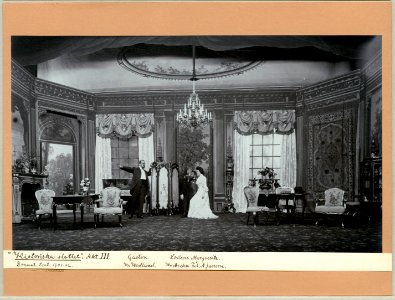 Historiska slottet, Dramatiska teatern 1902. Föreställningsbild - SMV - H13 034