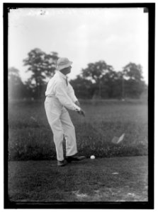 HITCHCOCK, GILBERT MONELL. REP. FROM NEBRASKA, 1903-1905, 1907-1911; SENATOR, 1911-1923. PLAYING GOLF LCCN2016867387