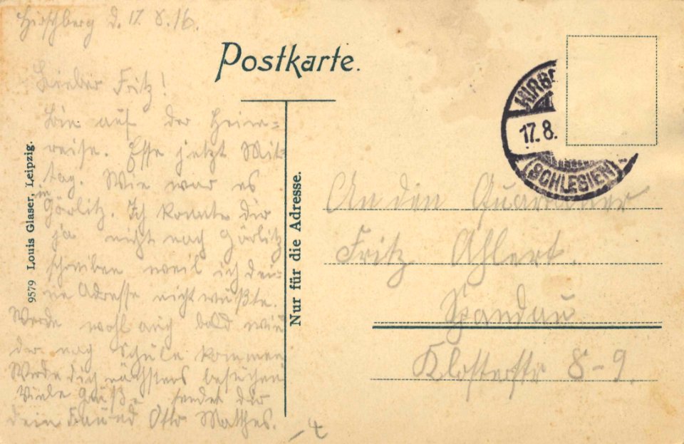 Hirschberg, Schlesien - Bober (back) (Zeno Ansichtskarten)