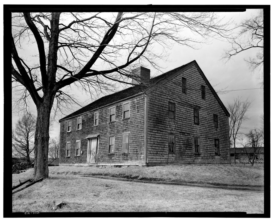 Historic American Buildings Survey L.C. Durette, Photographer March 18, 1937 EXTERIOR LOOKING NORTH WEST - John Cram Farmstead, Hampton Falls, Rockingham County, NH HABS NH,8-HAMTOF,1-1