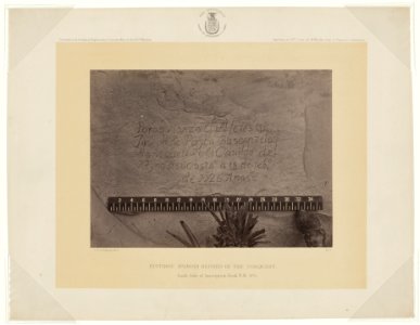 Historic Spanish record of the Conquest. South side of Inscription Rock, N.M., no. 3 - T.H. O'Sullivan, phot. LCCN2007682546