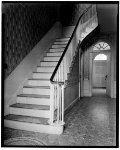 Historic American Buildings Survey L. C. Durette, Photographer April 1, 1936. STAIR HALL - Governor Levi Woodbury House, Woodbury Avenue and Boyd Road, Portsmouth, Rockingham HABS NH,8-PORT,123-6