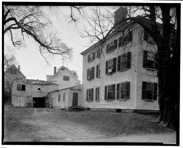 Historical American Buildings Survey L. C. Durette, Photographer April 25, 1936 EXTERIOR VIEW FROM NORTH EAST - Captain Barnes House, 218 Islington Street, Portsmouth, Rockingham HABS NH,8-PORT,124-2