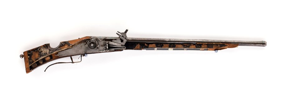 Hjullåskarbin (enl.inv.1654 en kort hagelbössa), Tyskland, 1500-talets slut - Livrustkammaren - 95343