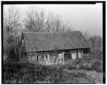Historic American Buildings Survey L.C. Durette, Photographer CABIN from SOUTH WEST (FRONT) - Pioneer Cabin, Campton Station, Grafton County, NH HABS NH,5-CAMP.V,1-2