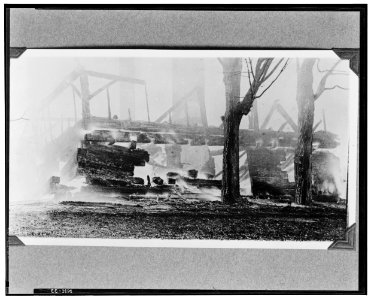 Historic American Buildings Survey L.C. Durette, Photographer PRINT in Durham Library WOODMAN GARRISON (AFTER THE FIRE) VIEW from SOUTH WEST - Woodman Garrison, Garrison Avenue, HABS NH,9-DUR,5-4