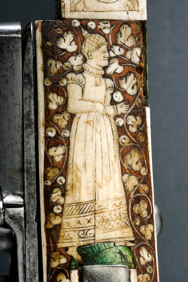 Hjullåspetrinal, detalj - Livrustkammaren - 59328