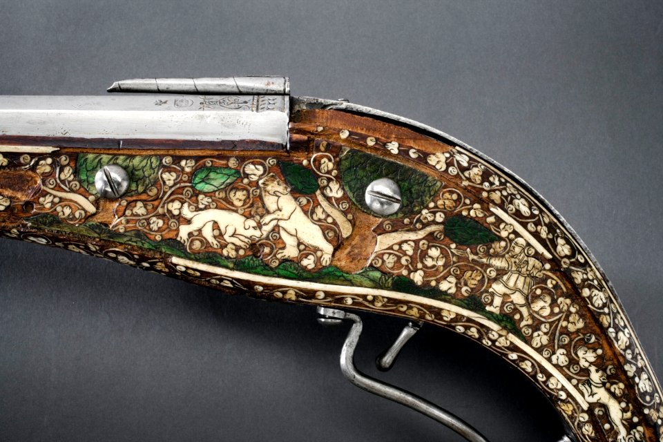 Hjullåspetrinal, detalj - Livrustkammaren - 42208