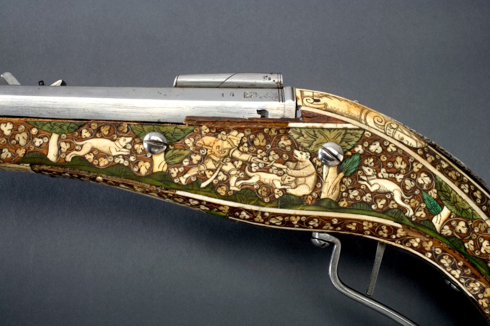 Hjullåspetrinal, detalj - Livrustkammaren - 76451