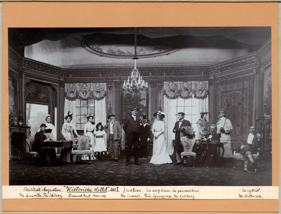 Historiska slottet, Dramatiska teatern 1902. Föreställningsbild - SMV - H13 031