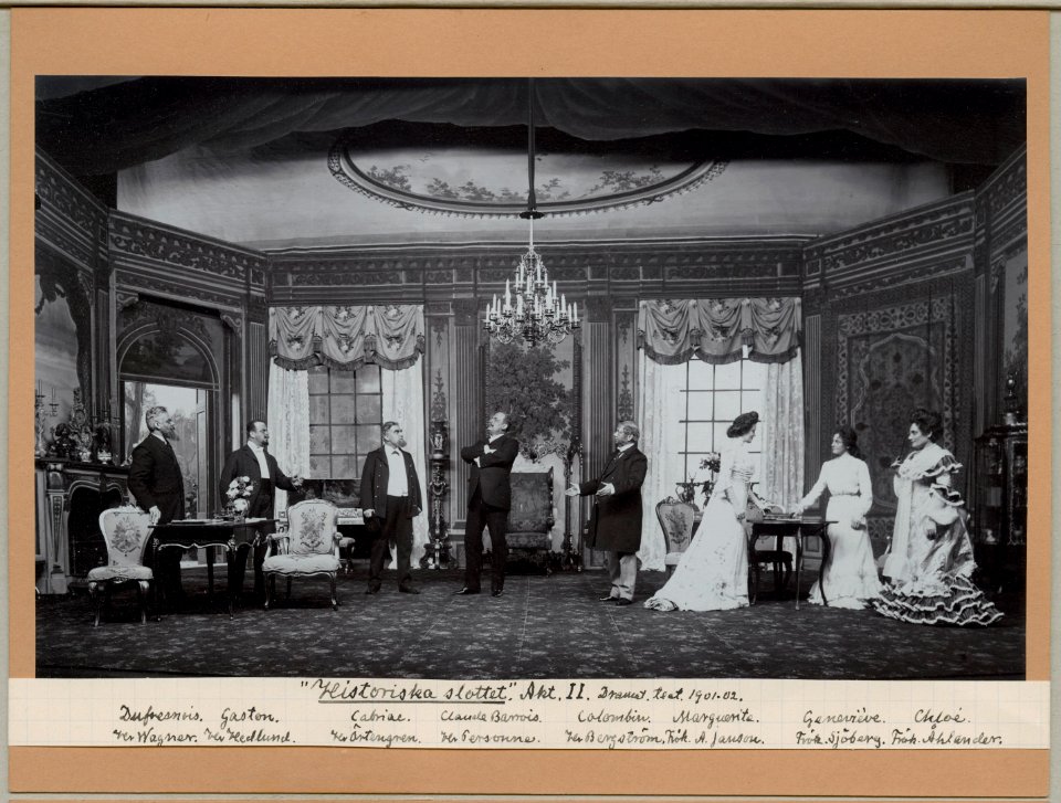 Historiska slottet, Dramatiska teatern 1902. Föreställningsbild - SMV - H13 033