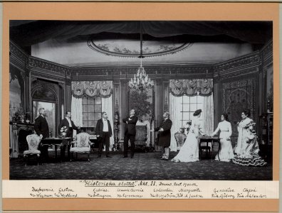 Historiska slottet, Dramatiska teatern 1902. Föreställningsbild - SMV - H13 033