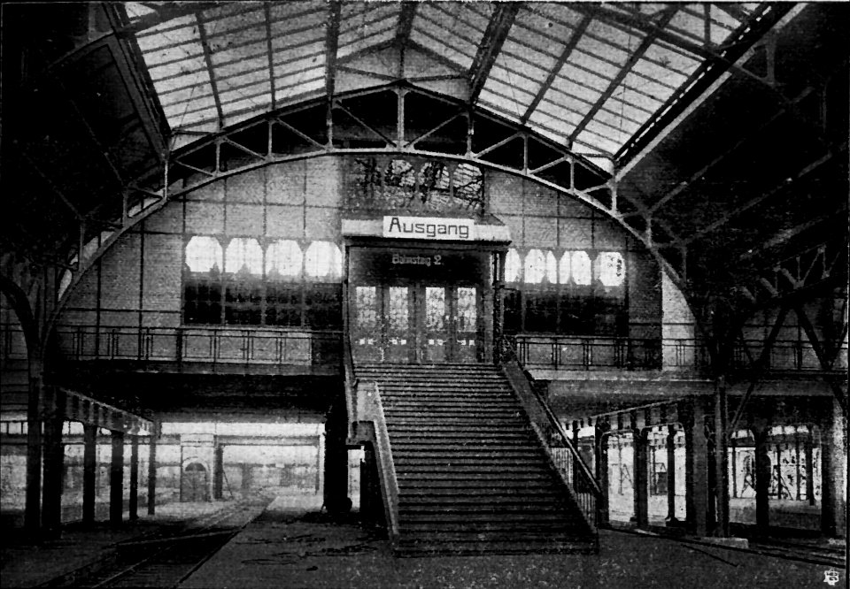 HL Damals – Gebrüder Borchers – Lübeck Hauptbahnhof – Bahnsteighallen – 1908– 2