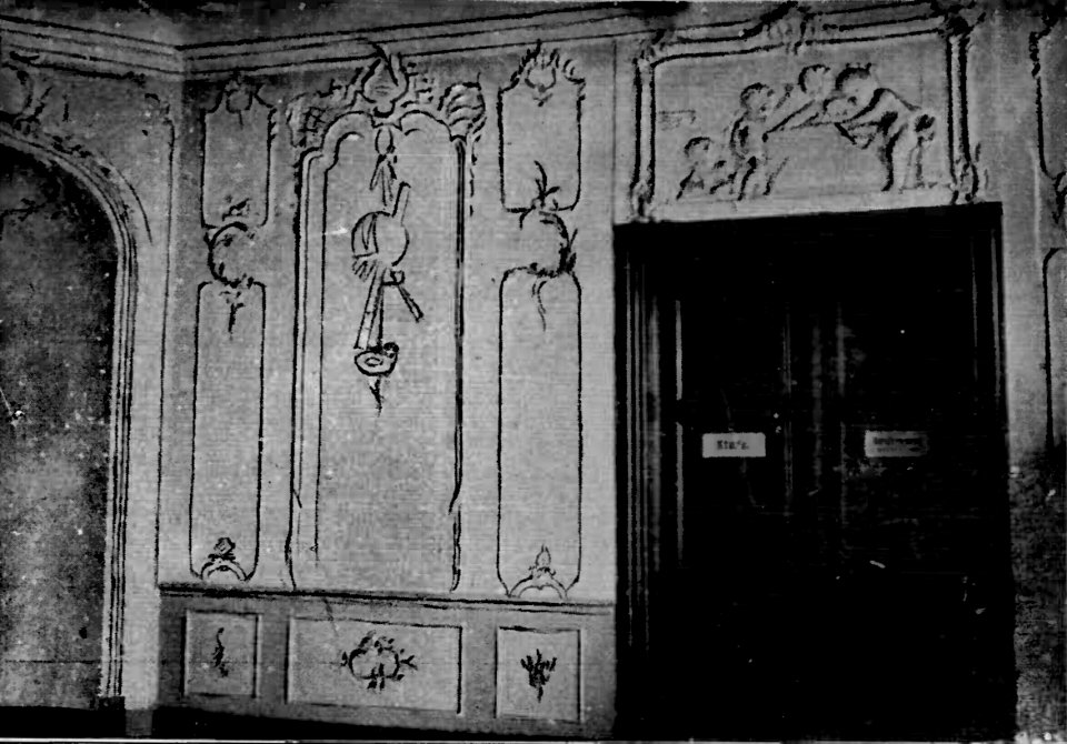 HL Damals – Schloss Rantzau – Rokokostucksaal 1762 – 1922 – Südwand