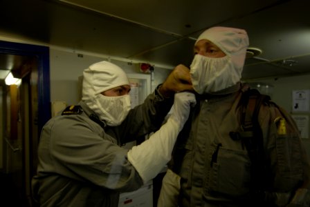 HMAS Tobruk sailors anti-flash photo