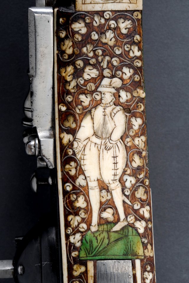 Hjullåspetrinal, detalj - Livrustkammaren - 7963