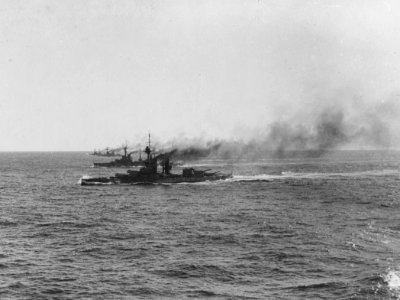 HMS Agincourt in the North Sea 1915
