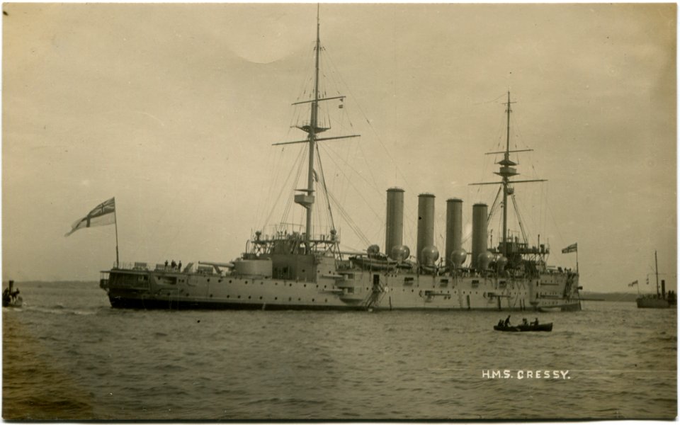HMS Cressy real photo postcard