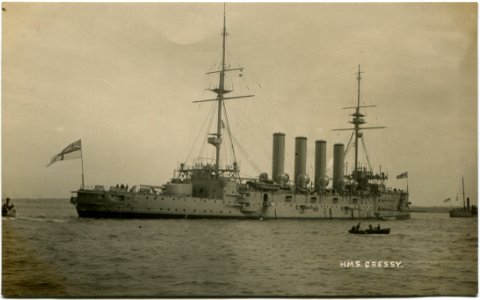HMS Cressy real photo postcard