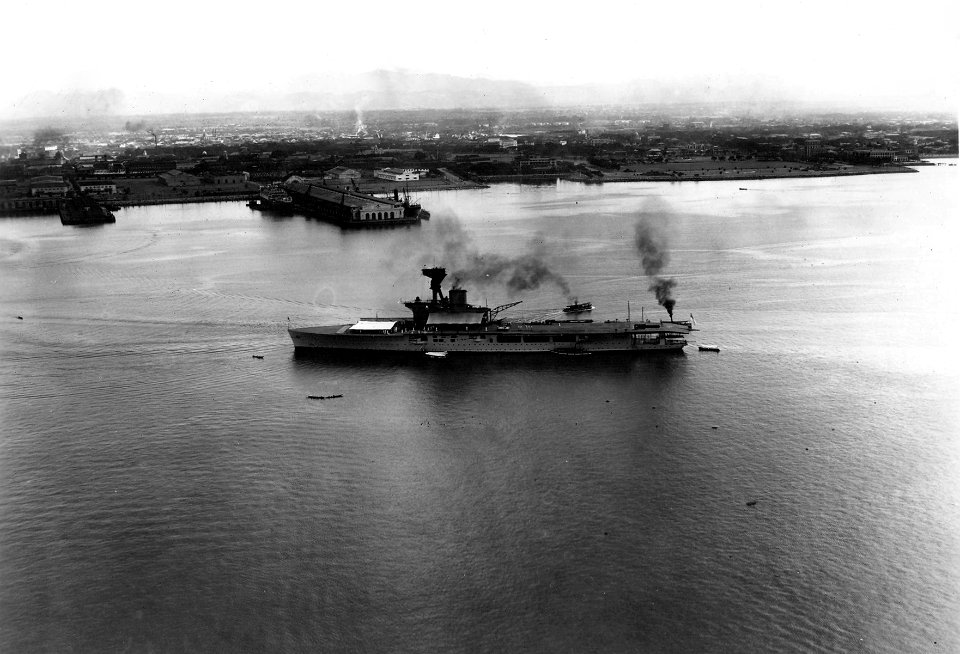 HMS Hermes (95) at Pearl Harbor c1924