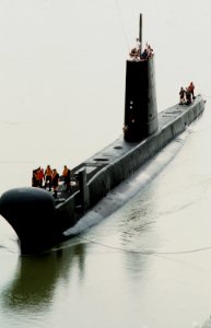 HMS Ocelot (S17) underway in 1989