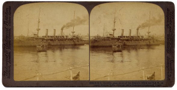 HMS Terrible, which had Prince and Princess of Wales on board, Madras in 1905-06