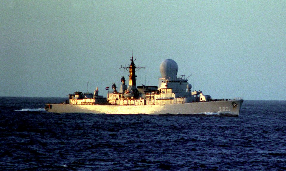 HNLMS Tromp (F-801) underway during Ocean Safari 85