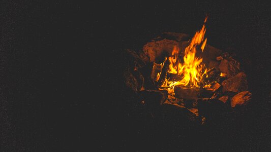 Flame light gray night