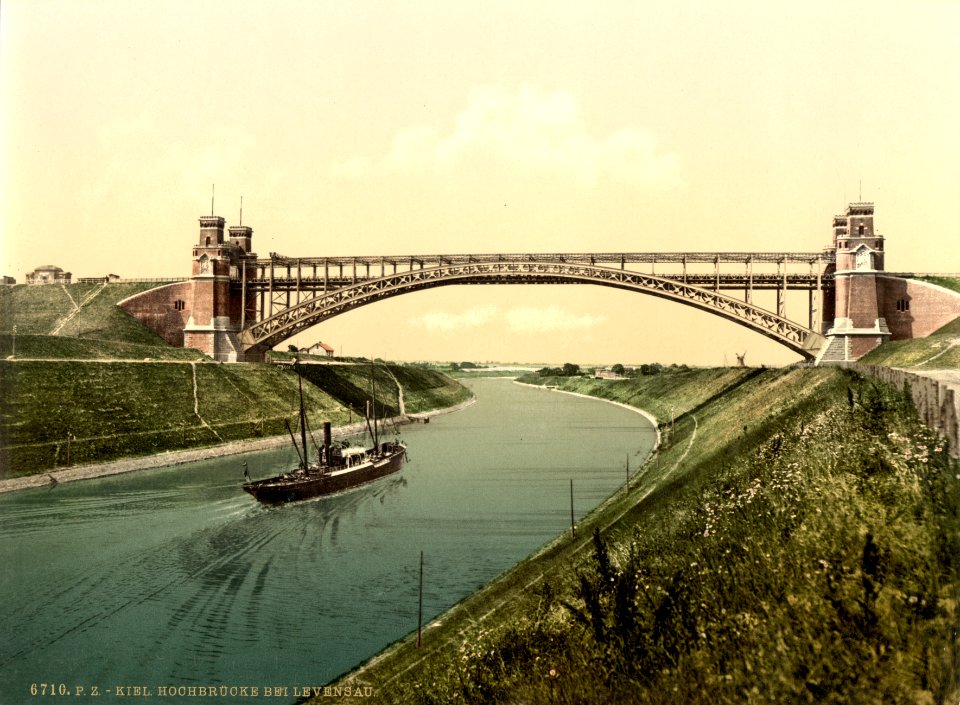 Hochbruecke Levensau um 1900 - LoC 01034u