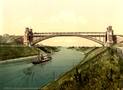 Hochbruecke Levensau um 1900 - LoC 01034u photo